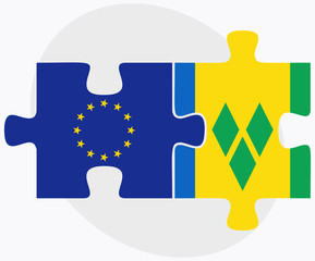 European Union and Saint Vincent and the Grenadines Flags