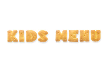 The Letter Word KIDS MENU. Alphabet  Cookie Cracker