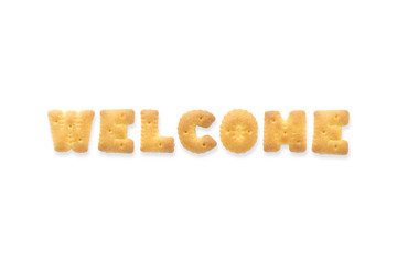 The Letter Word WELCOME Alphabet  Cookie Crackers