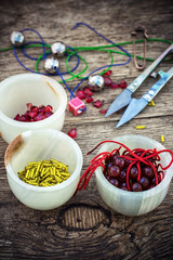 set for needlework beaded