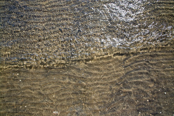 Abstract water pattern with small wave and glitter, seaside natural organic landscape detail.