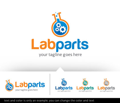 Lab Service Logo Design Template - Vector