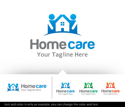 Home Care Logo Design Template - Vector