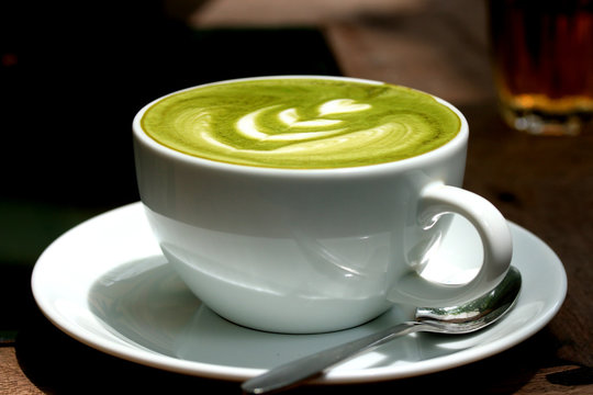 Green tea and milk