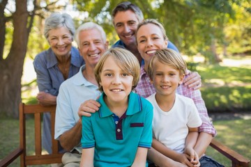 Fototapeta premium Happy family in the park