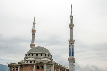 Fototapeta premium Mosque with two minarets in Macedonia