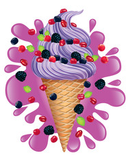 Ice cream blackberry