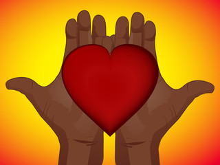 Obraz premium Heart in hands