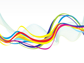 abstract artistic colorful line wave background