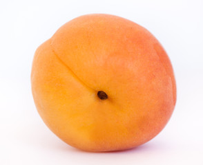 ripe apricots in white background