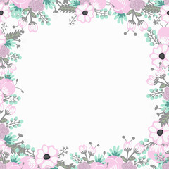 Obraz na płótnie Canvas Floral Vector Background for patterns, wallpaper, wedding, birthday, invitation cards. Web, business template