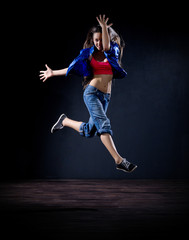 Fototapeta na wymiar Modern dancer girl (normal ver)