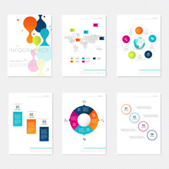 Set of infographics elements in modern flat business style.