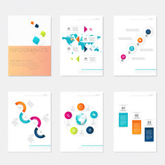 Set of infographics elements in modern flat business style.