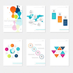 Set of infographics elements in modern flat business style.