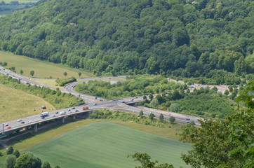 Obraz premium B482 bei Hausberge / Weserauentunnel