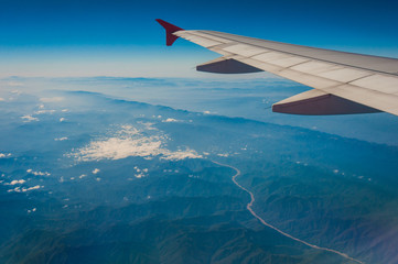 Bird eye view above Myanmar