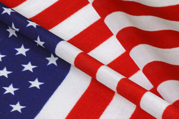 Obraz premium close up of waved United States flag
