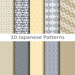 set of ten japanese patterns