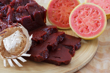 Brazilian dessert goiabada with fresh goiaba