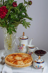Layer Cake with rhubarb