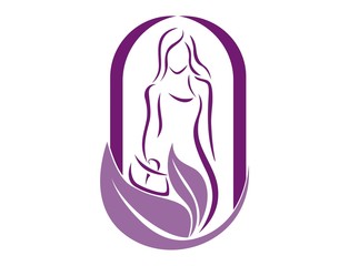 Door leaf women abstract