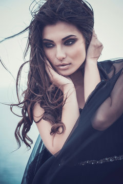 Portrait of beautiful young woman