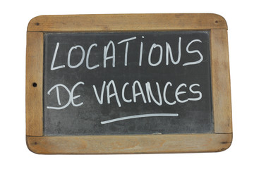 Obraz premium ardoise locations de vacances 11062015