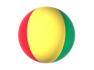 3D flag of Guinea