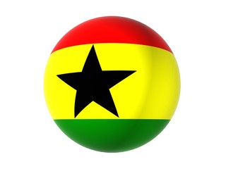 3D flag of Ghana