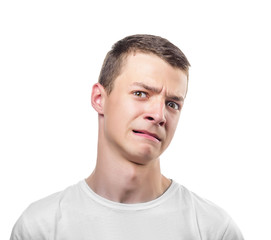 Obraz premium Zniesmaczony człowiek.