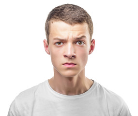 Obraz premium Młody zamyślony mężczyzna.