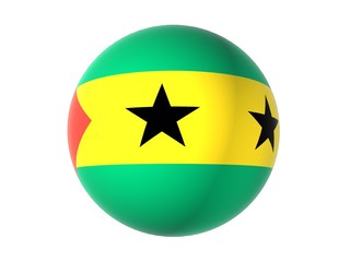 3D flag of Sao tome and principe