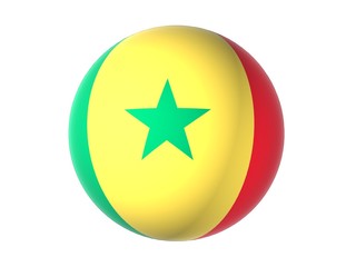 3D flag of Senegal