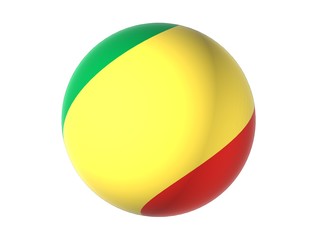 3D flag of Republic of Congo