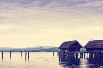 Phahlbauten Unteruhldingen - Lake Constance Germany.