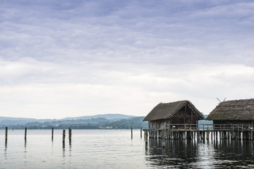 Phahlbauten Unteruhldingen - Lake Constance Germany.