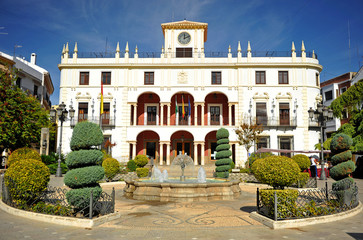 Fototapeta na wymiar Ayuntamiento de Priego de Córdoba, Andalucía, España