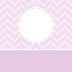 Vector Vintage Invitation card with background zigzag,