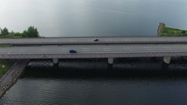 Aerial view of Sorterendebroen and Kalvebodbroen, Denmark