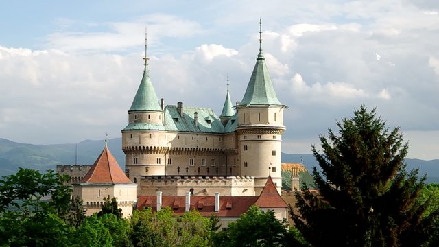 Castle in Bojnice town, most visited Slovak castle.
