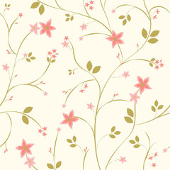 Floral print seamless background.