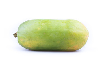 ripe papaya fruit isolated on white background