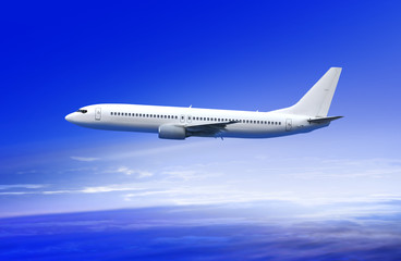 Fototapeta na wymiar passenger plane in cloud