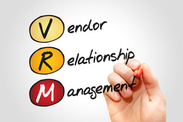 VRM acronym Vendor relationship management, business concept