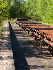 alte verrostete abgestellte waggons