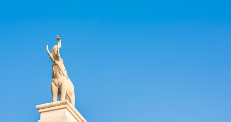 elephant statue on the roof