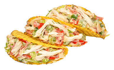Chicken And Salad Filled Tacos