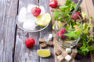 ingredients for a mojito cocktail