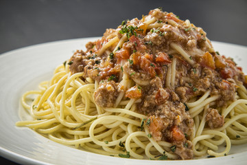 Spaghetti with mussels